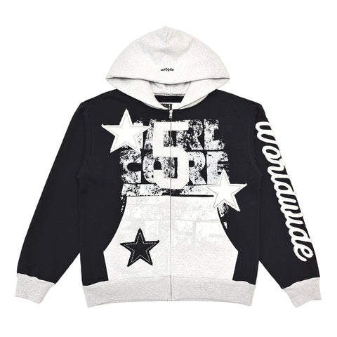 Sp5der Triple 5 Stitch Zip Up Hoodie STEAL DEAL