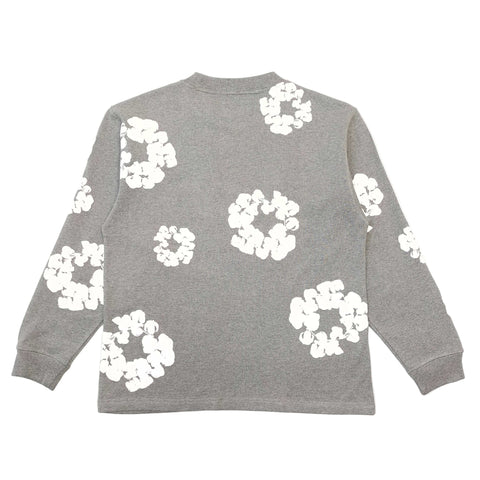 Denim Tears The Cotton Wreath Grey/White Crewneck