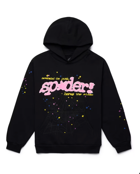 Sp5der Black Punk V2 Hoodie