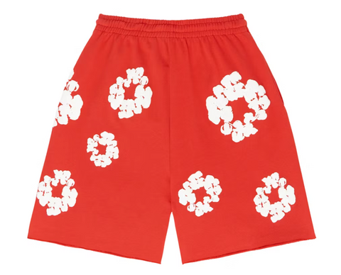 Denim Tears Cotton Wreath Shorts Red