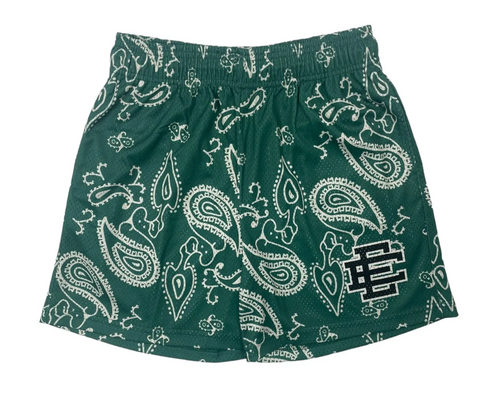 Eric Emanuel Shorts Green Paisley