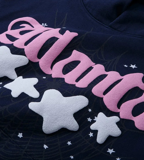 Sp5der Atlanta Navy Hoodie