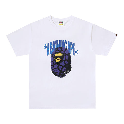 Bape White/Purple Fur Ape Head Tee STEAL DEAL