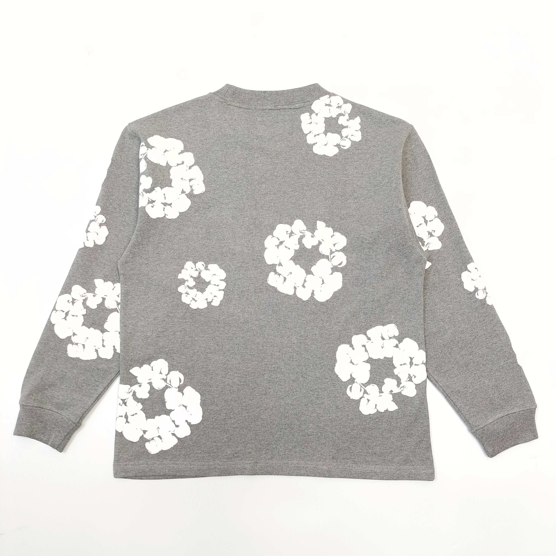 Denim Tears The Cotton Wreath Grey/White Crewneck SALE