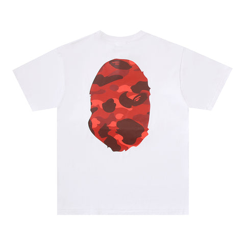 Bape White/Red Camo Tee