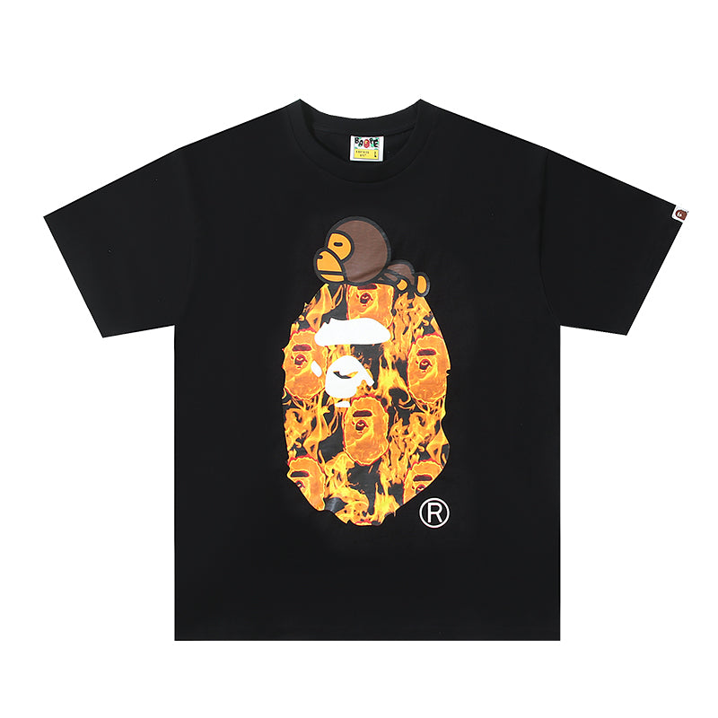 Bape Tee Black/Orange Baby Milo