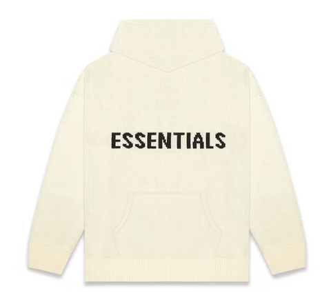 FOG Essentials Cream Knit Hoodie