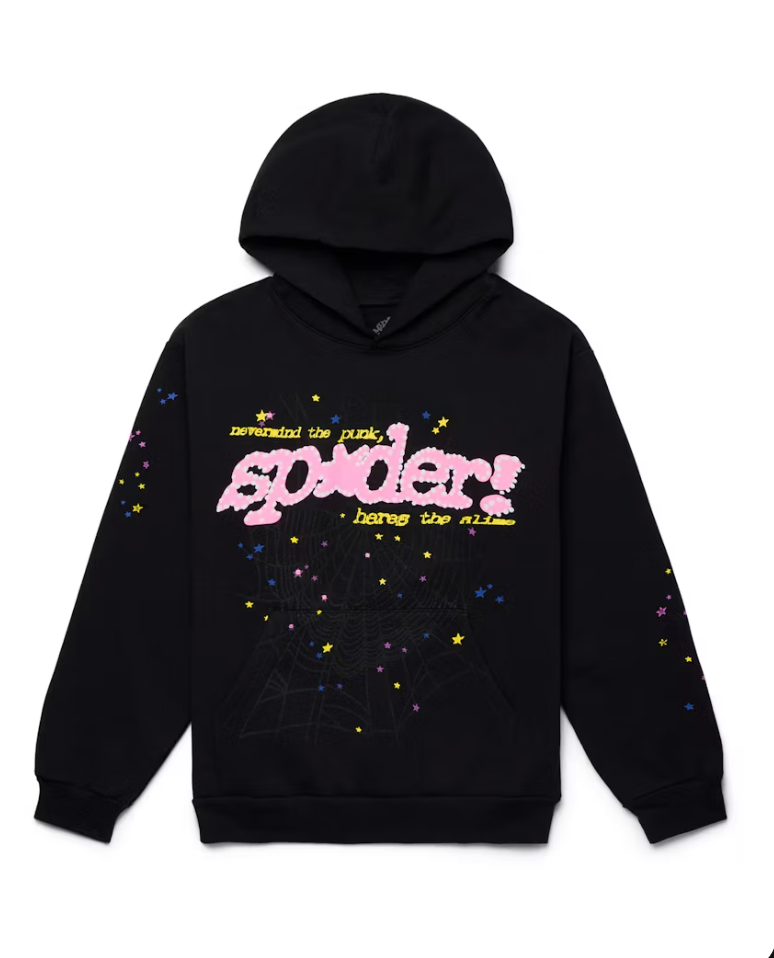 Sp5der Black Punk V2 Hoodie
