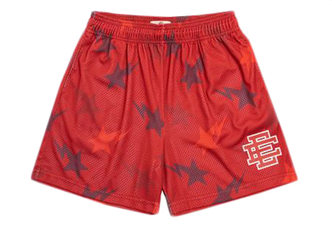 Eric Emanuel x Bape Red Mesh Shorts