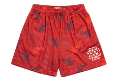Eric Emanuel x Bape Red Mesh Shorts