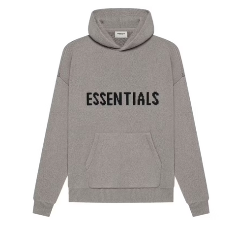 FOG Essentials Dark Oatmeal Knit Hoodie