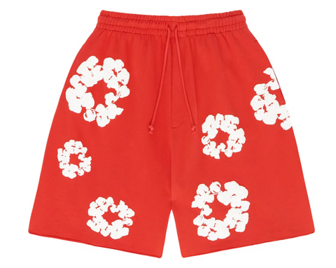 Denim Tears Cotton Wreath Shorts Red