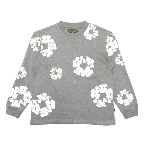 Denim Tears The Cotton Wreath Grey/White Crewneck