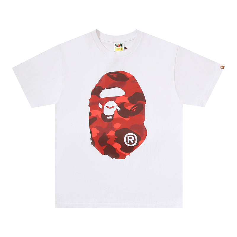 Bape White/Red Camo Tee