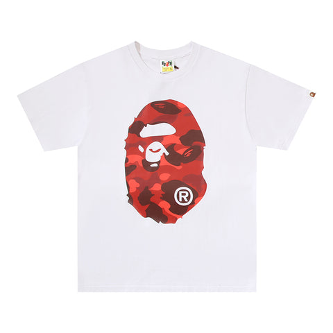 Bape White/Red Camo Tee
