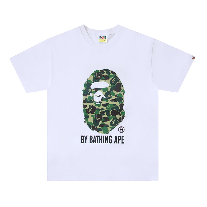 Bape Tee White/Green Camo