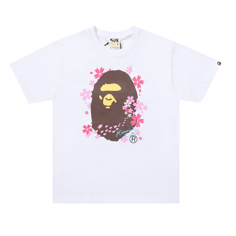 Bape White Flower Ape Head Tee