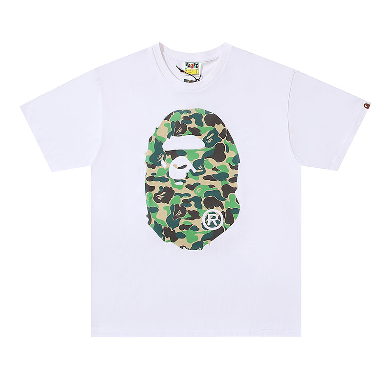 Bape White/Green Ape Tee Double Sided SALE