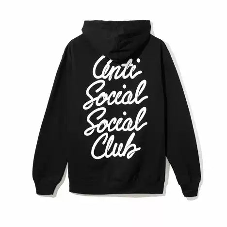 ASSC Cursive Spellout Hoodie Black