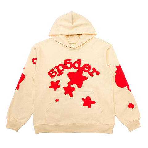 Sp5der Cream Beluga Hoodie