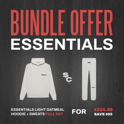 FOG Essentials Light Oatmeal Hoodie + Sweatpants Bundle