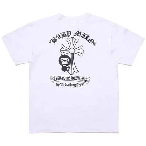 Bape "Chrome Hearts White" Tee