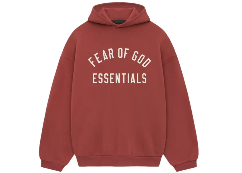 FOG Essentials Fleece FW24 Hoodie Crimson